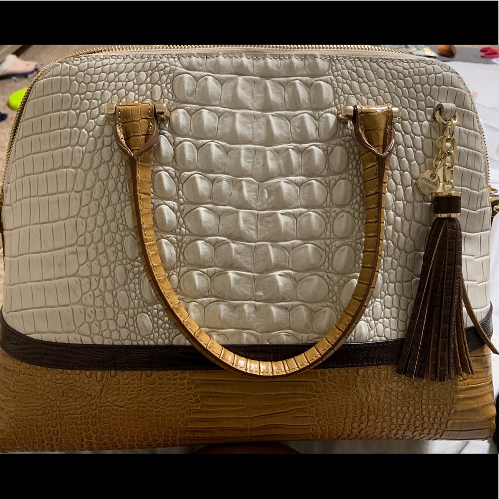 Brahmin Cream and Brown bag